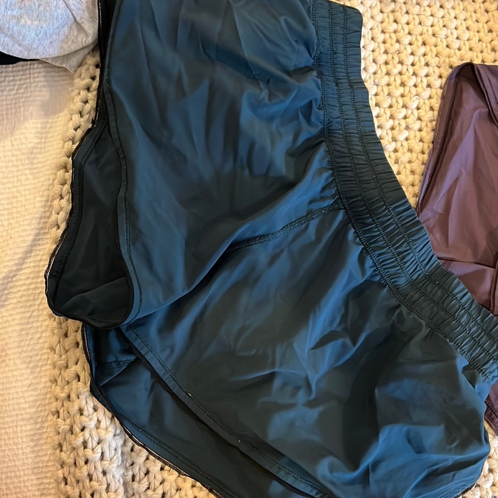 Lululemon shorts dark green color